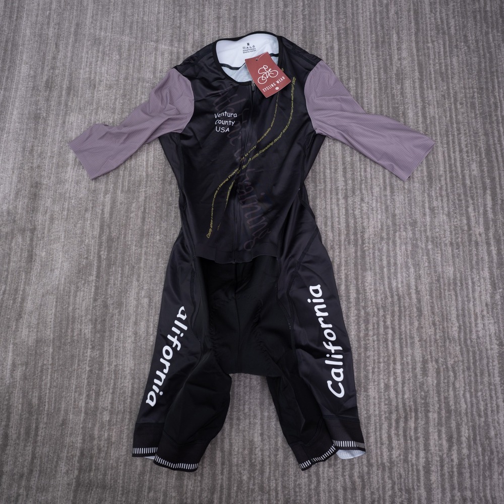Cycling Wear Skinsuit Women Medium Black New Ventura County California Monton
